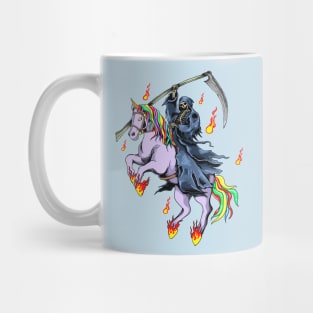 grim reaper with unicorn fire Mug